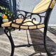 Old "Jardins de Paris" bench in Art Nouveau style (restored)