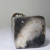Grand vase Raku d'art pièce unique vintage signé