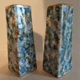 Pair of Limoges porcelain vases speckled decoration