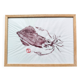 Gyotaku of a small squid