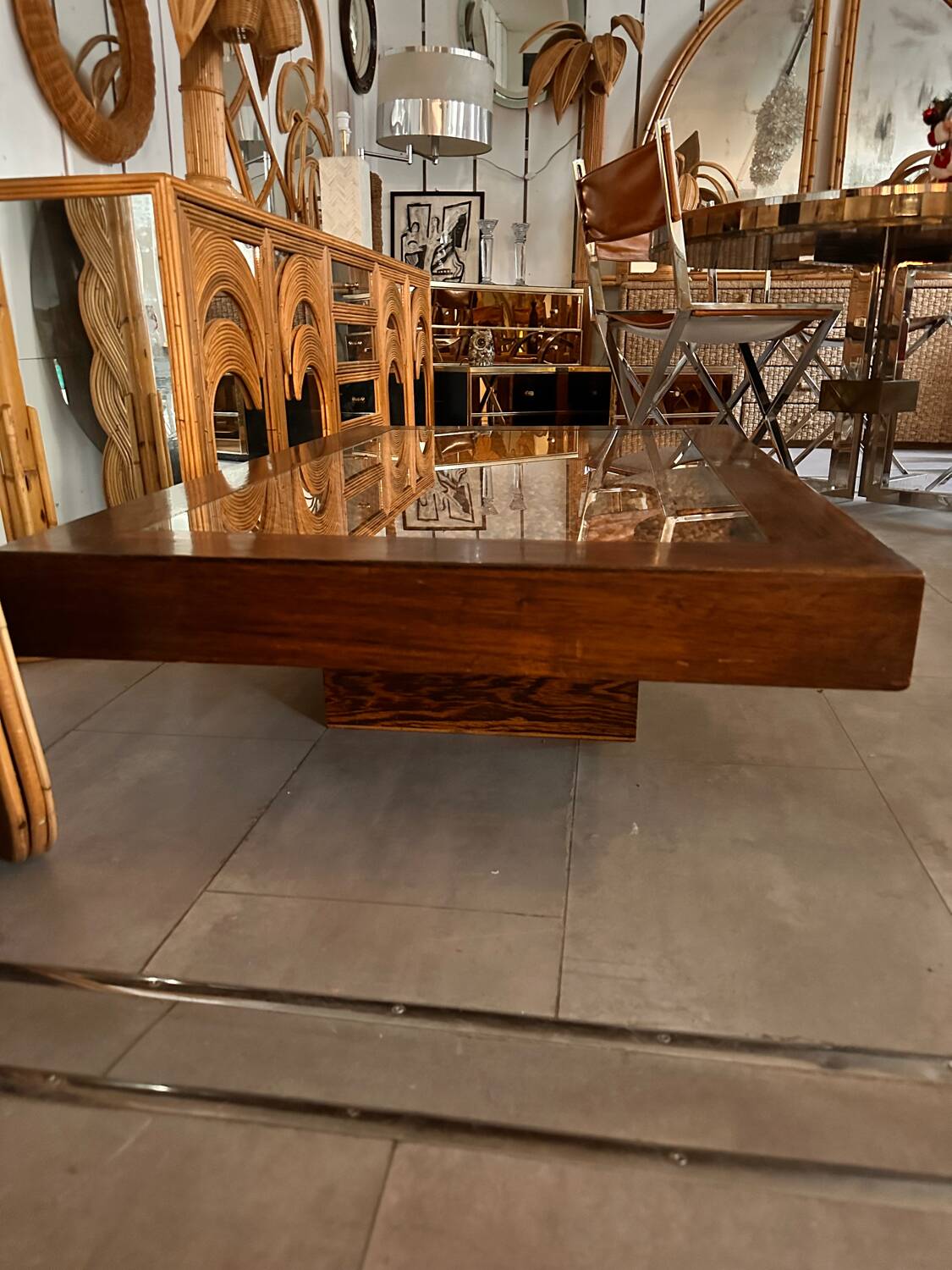 Vintage pine scale coffee table