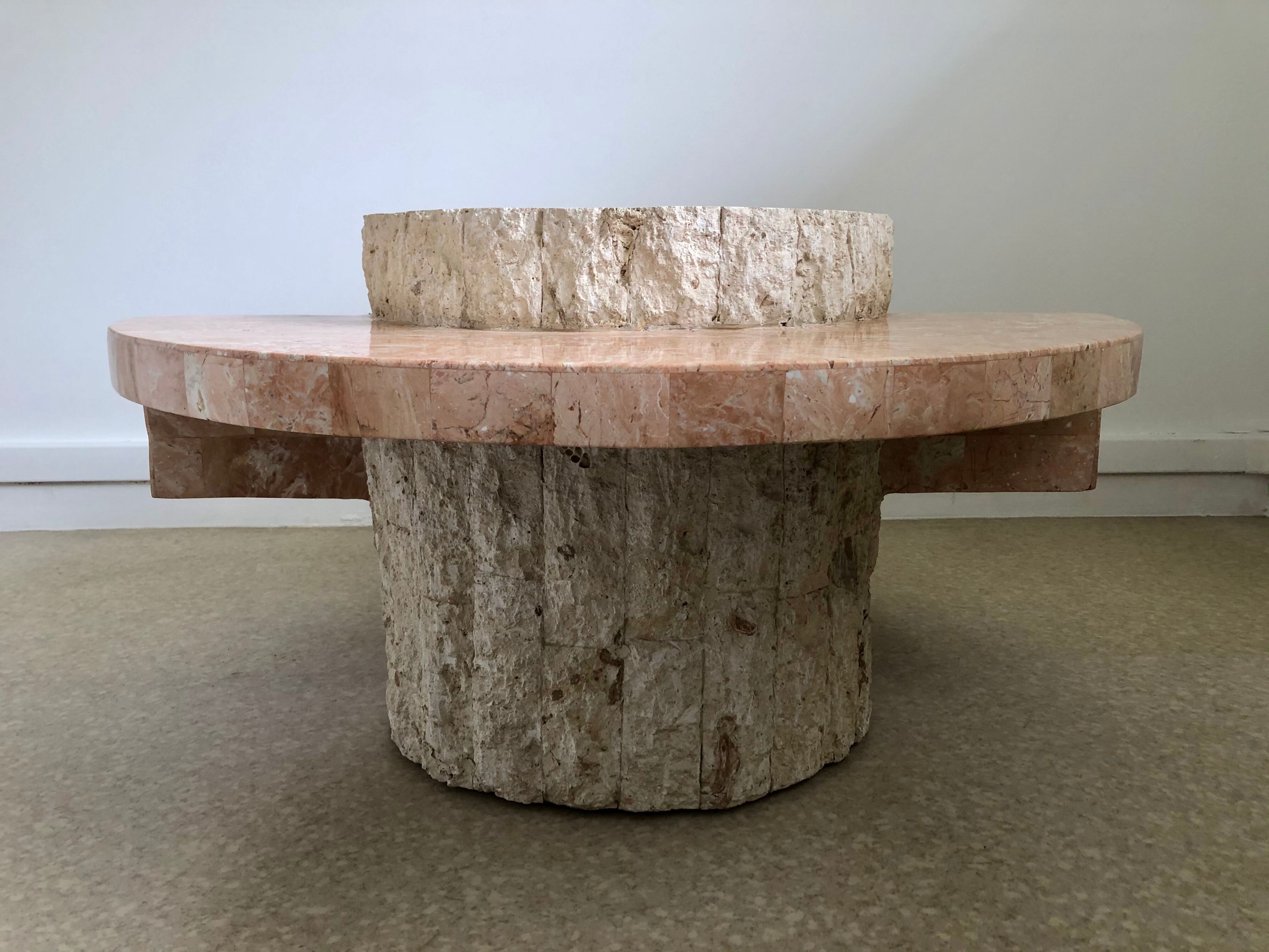 Black-pitched coffee table and faux marble tackle, Italy, 1970