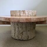 Black-pitched coffee table and faux marble tackle, Italy, 1970