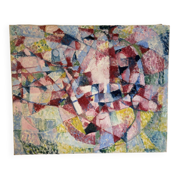 Abstract composition, signed Favre 1951