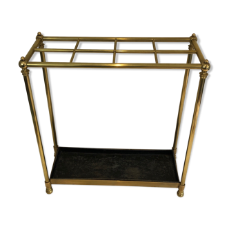 Rectangular umbrella holder in brass and cast iron. french work. around 1900