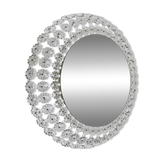 Floral Glass Backlit Illuminated Mirror by Emil Stejnar for Nikol