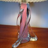 60s transparent and pink crystal lamp