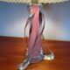 60s transparent and pink crystal lamp
