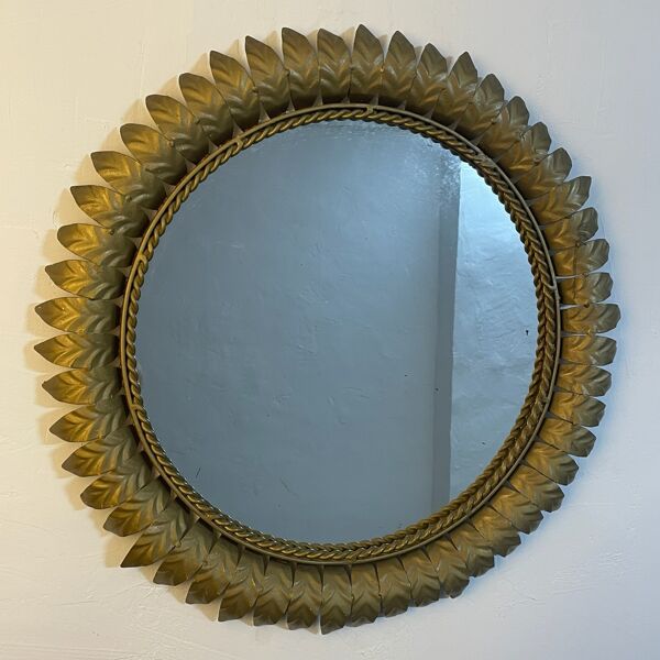 Miroir soleil rond italien années 50’s