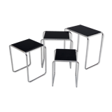 Black Kovona nest tables - 1950s Czechia