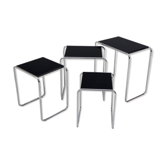 Black Kovona nest tables - 1950s Czechia