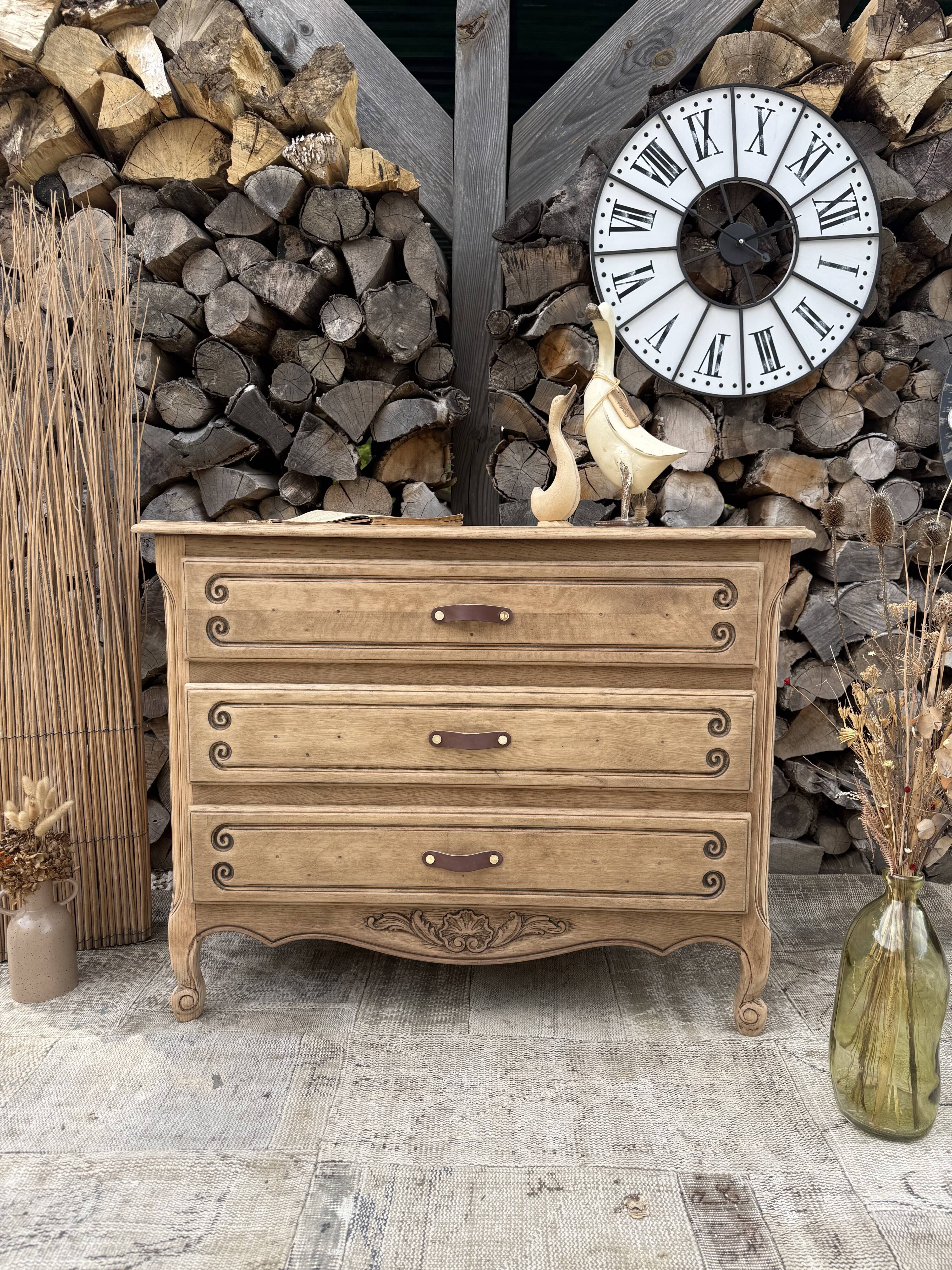 Commode bois rénovée
