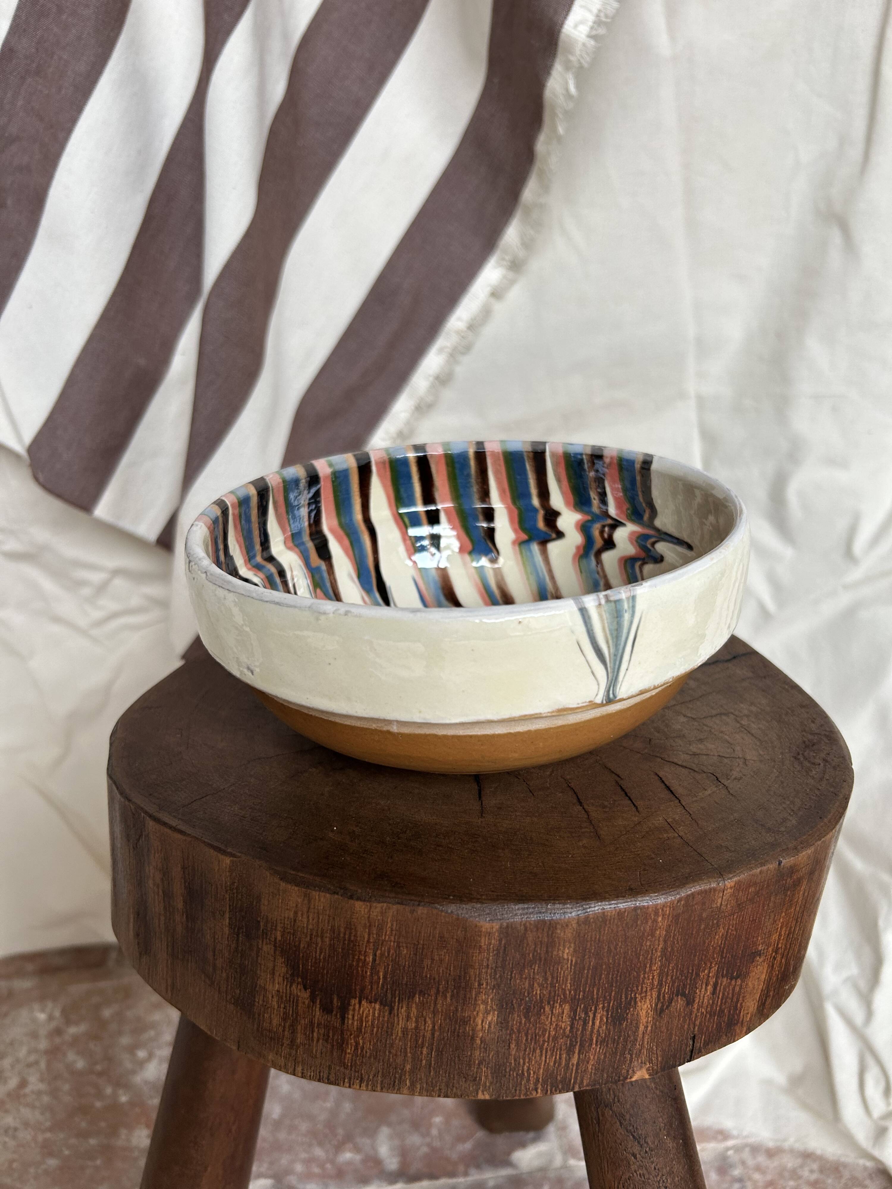 Painted terracotta bowl