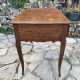Louis XV style carved solid oak writing table, 19th century