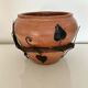 Cache-pot in wrought iron and wood