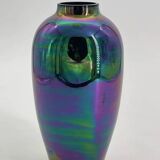 Vase vintage en céramique mercurisé