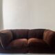 Cinna sofa in golden brown velvet, Roset 1970