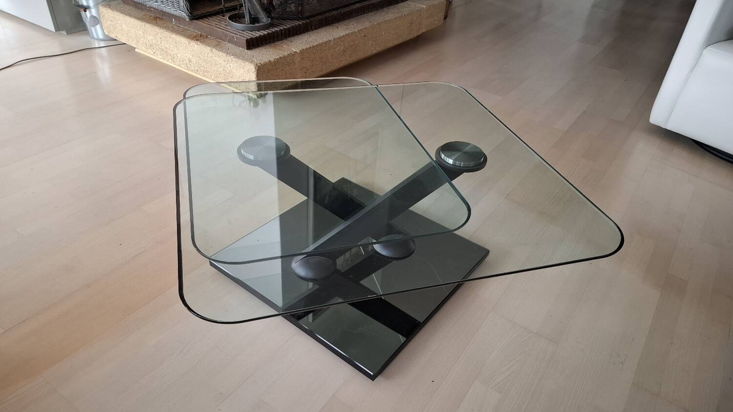 Table basse verre Roche Bobois Tea Time