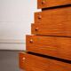 Large English teak chest of drawers