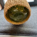 Old rattan demijohn