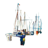 Oil on canvas framed representing the Breton port of Dahouët