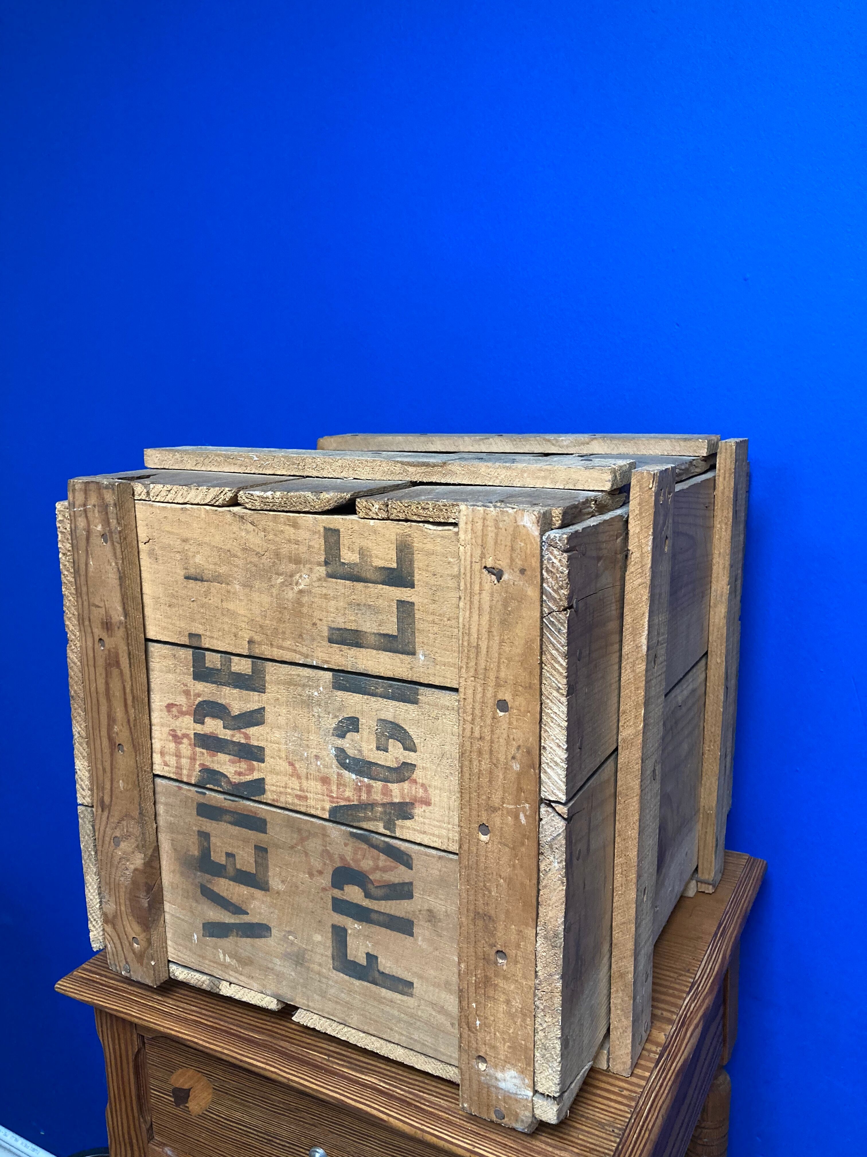 Vintage wooden suitcase