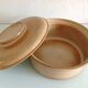 Beige stoneware vegetable dish by Grès de France 1970