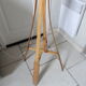 Lampadaire vintage en bambou et rotin