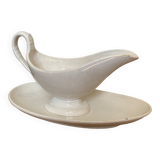 Creil and Montereau porcelain sauce boat