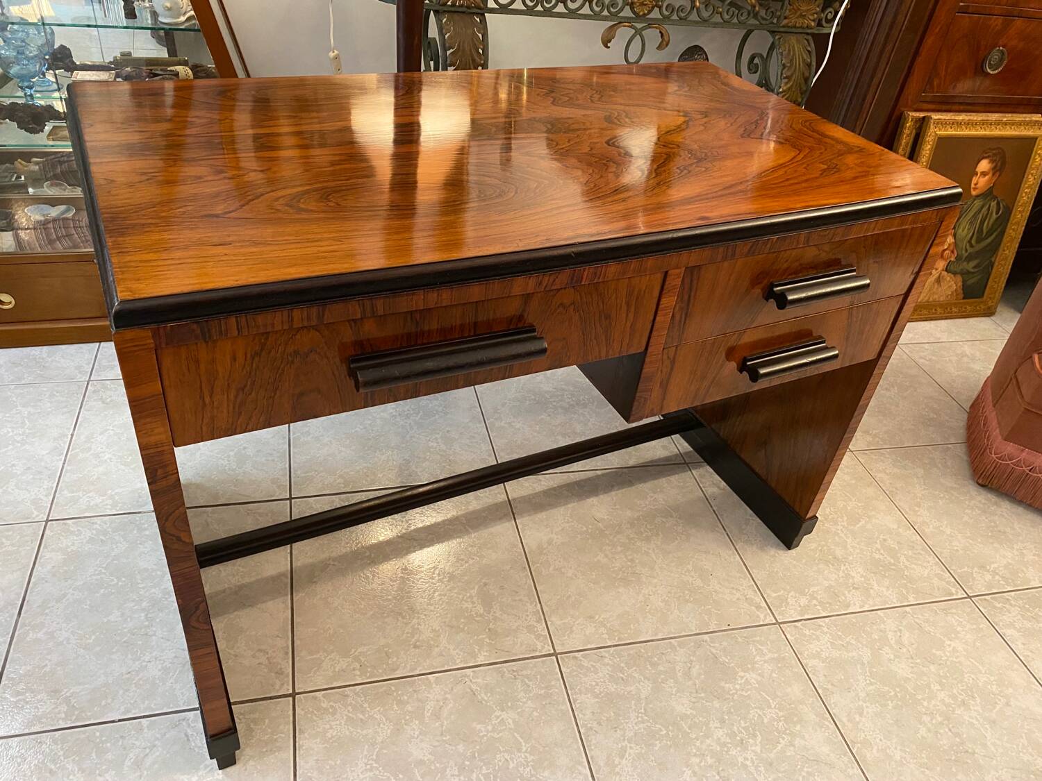 Art Deco mahogany desk