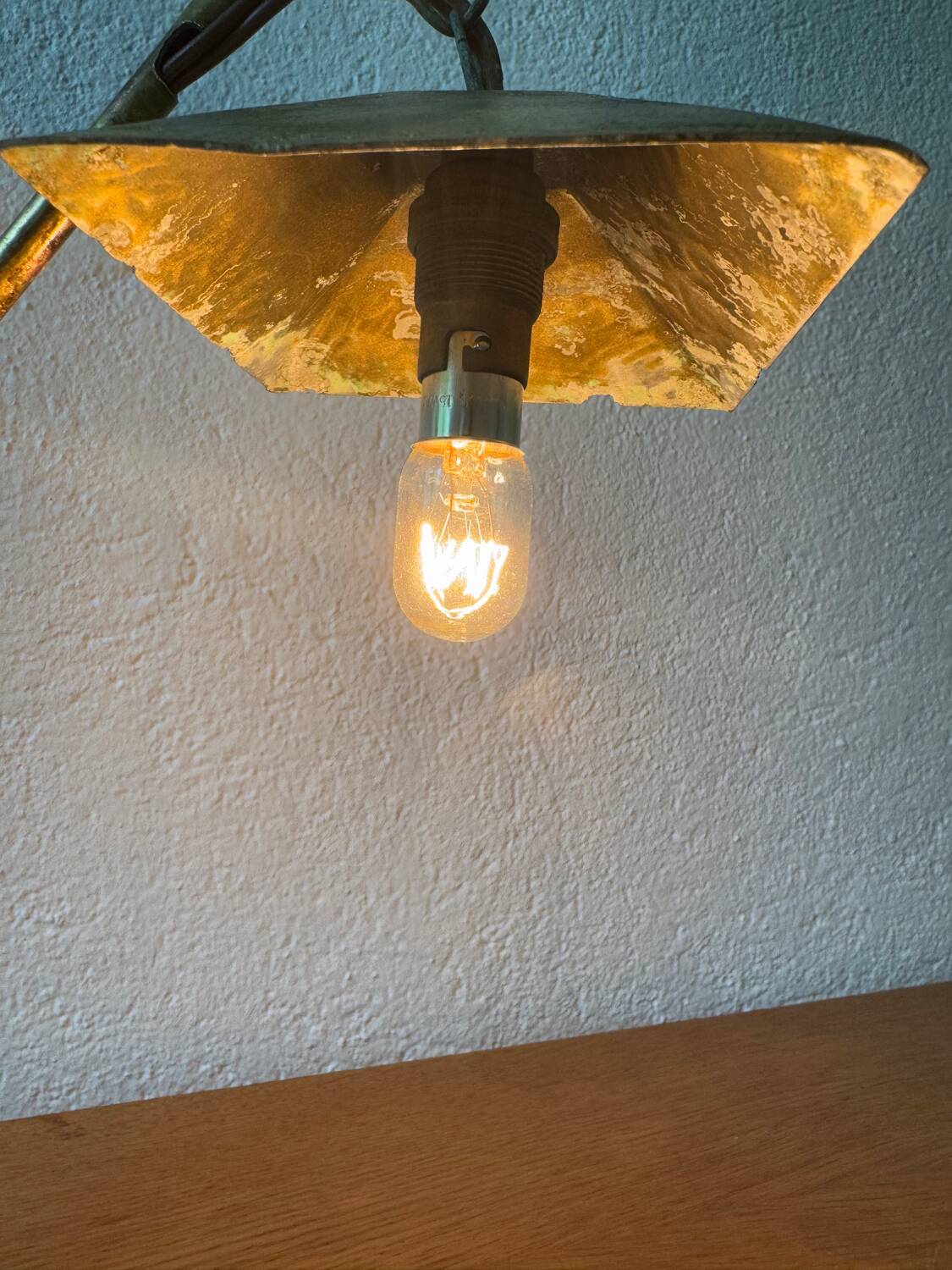 Hakuli bronze lamp from Israel, 1950s