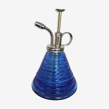 Vaporisateur bleu en verre strié