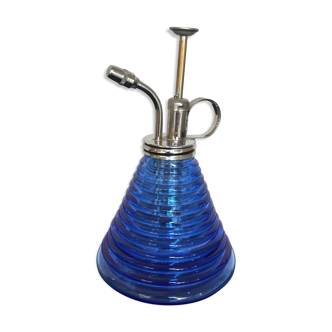 Vaporisateur bleu en verre strié