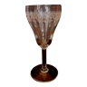 Port glass or crystal aperitif engraved nineteenth