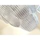 Contemporary Diamanted Trasparent “Petals” Murano Glass Chandelier by Simoe