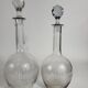 Service 9 wine glasses and 2 decanters in Baccarat crystal Nancy model