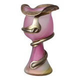 Vase pâte de verre XXème signé