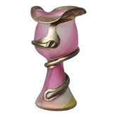 Vase pâte de verre XXème signé