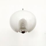 White glass Wave pendant lamp by Koch and Lowy for Peill and Putzler