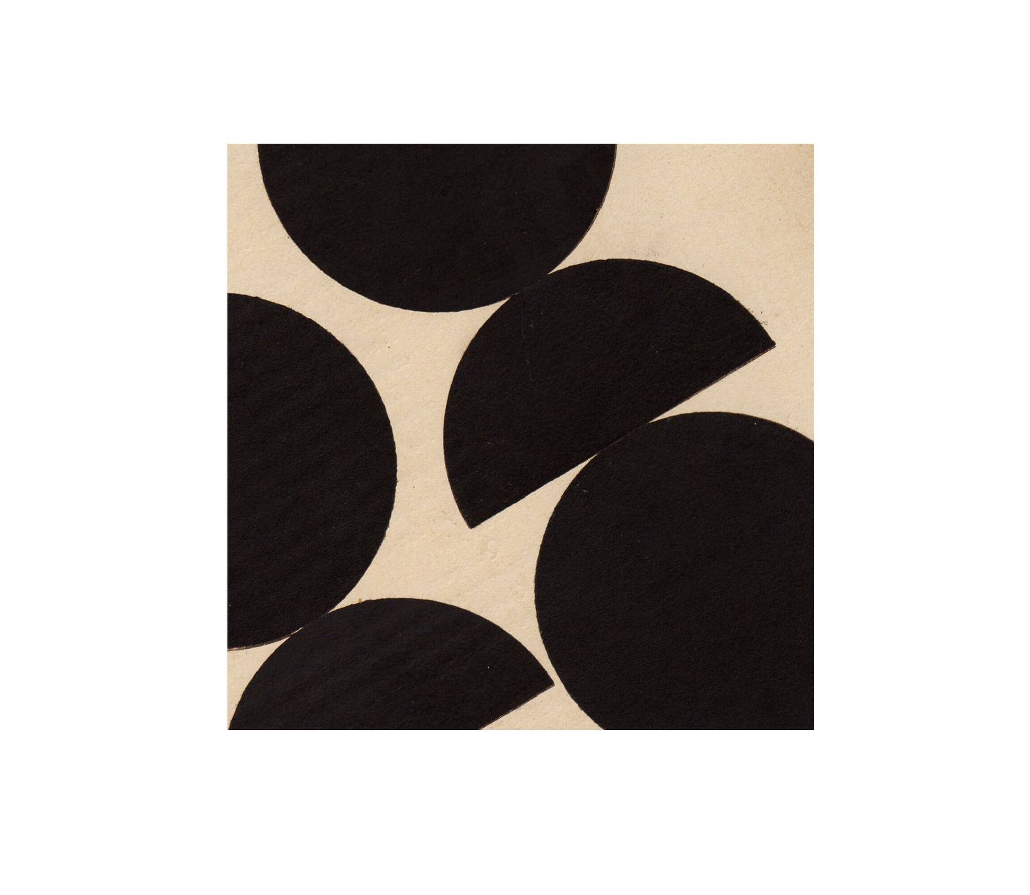 Collage abstrait noir sur papier ancien signé eawy