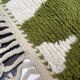 Handmade pure wool traditional green rug 140 x 260 cm