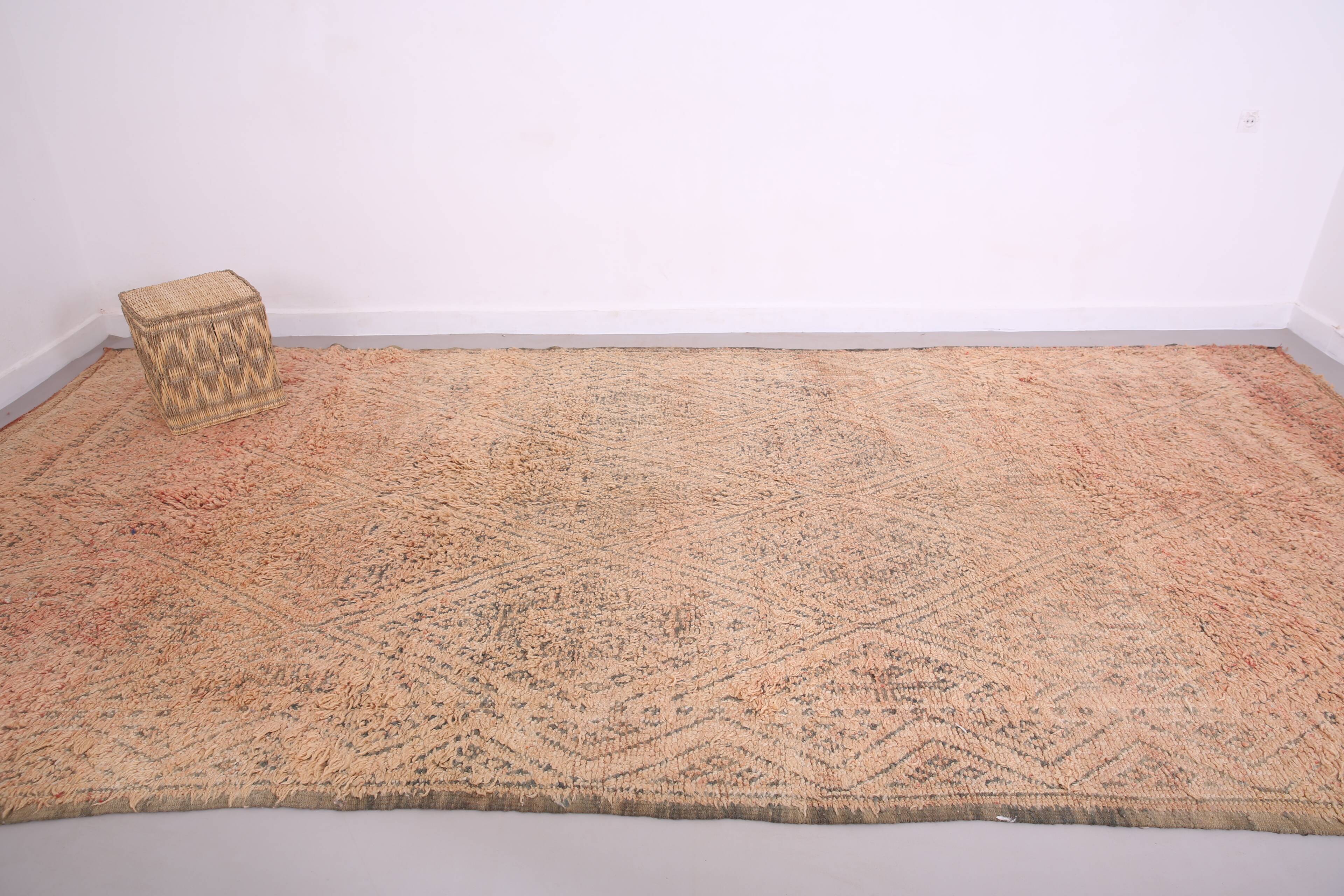 Large Vintage Beni Mguild Rug 221 x 452 cm - Old Moroccan Rug - Berber Rug