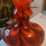Vintage red opaline vase