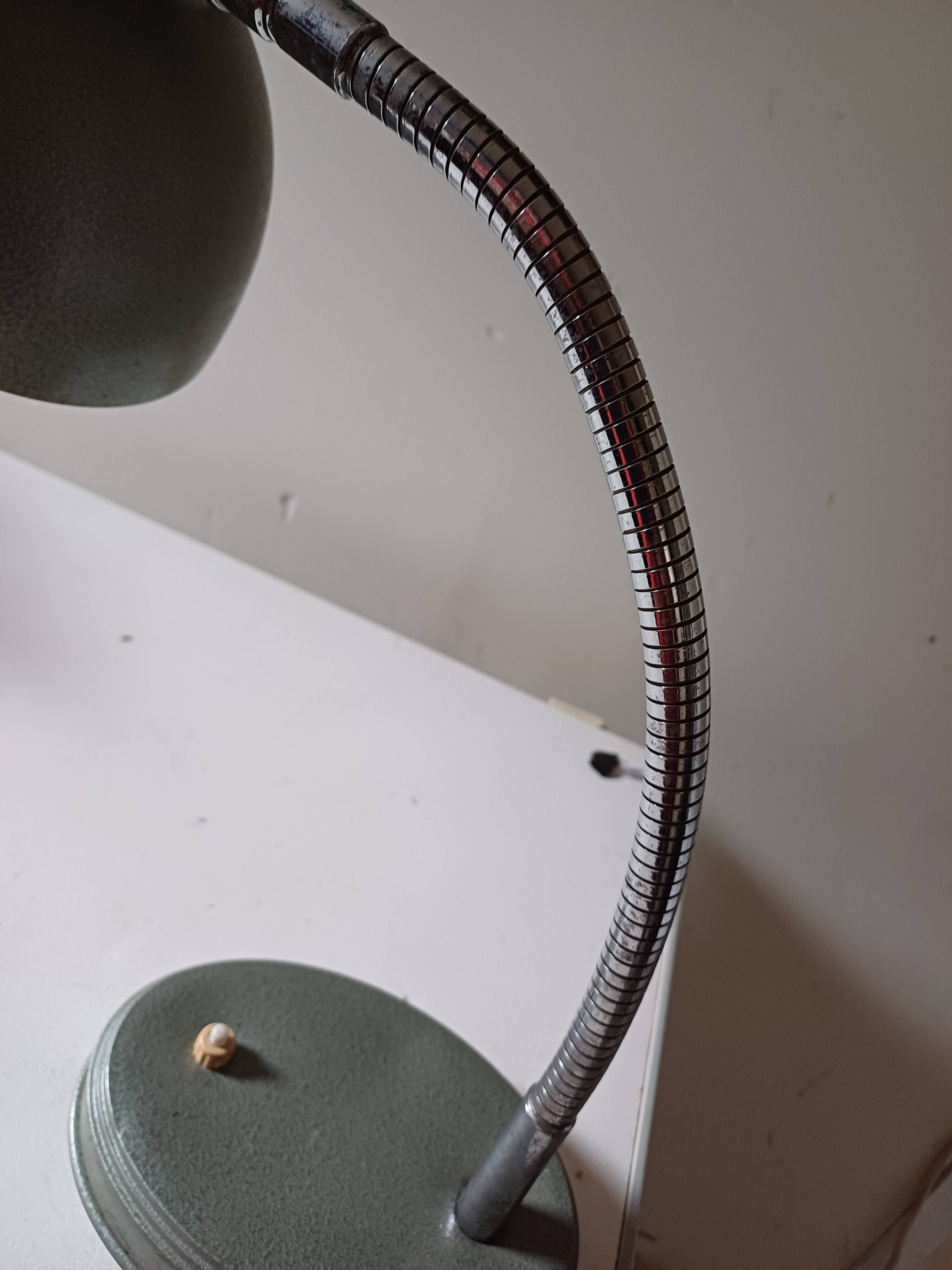 60s Green Metallic Lamp