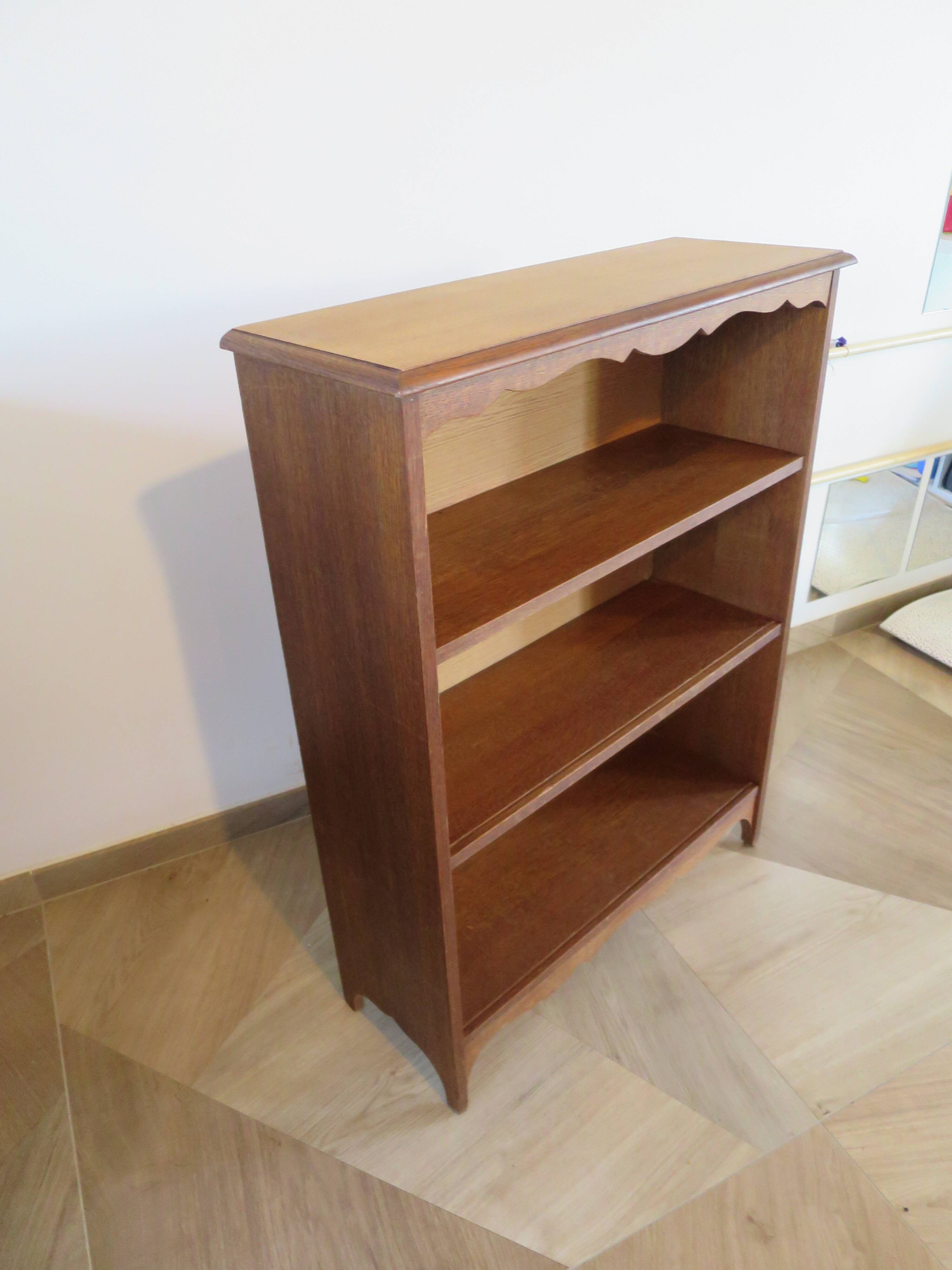 Set of 2 bibus 3 levels - oak color - bookcase shelves