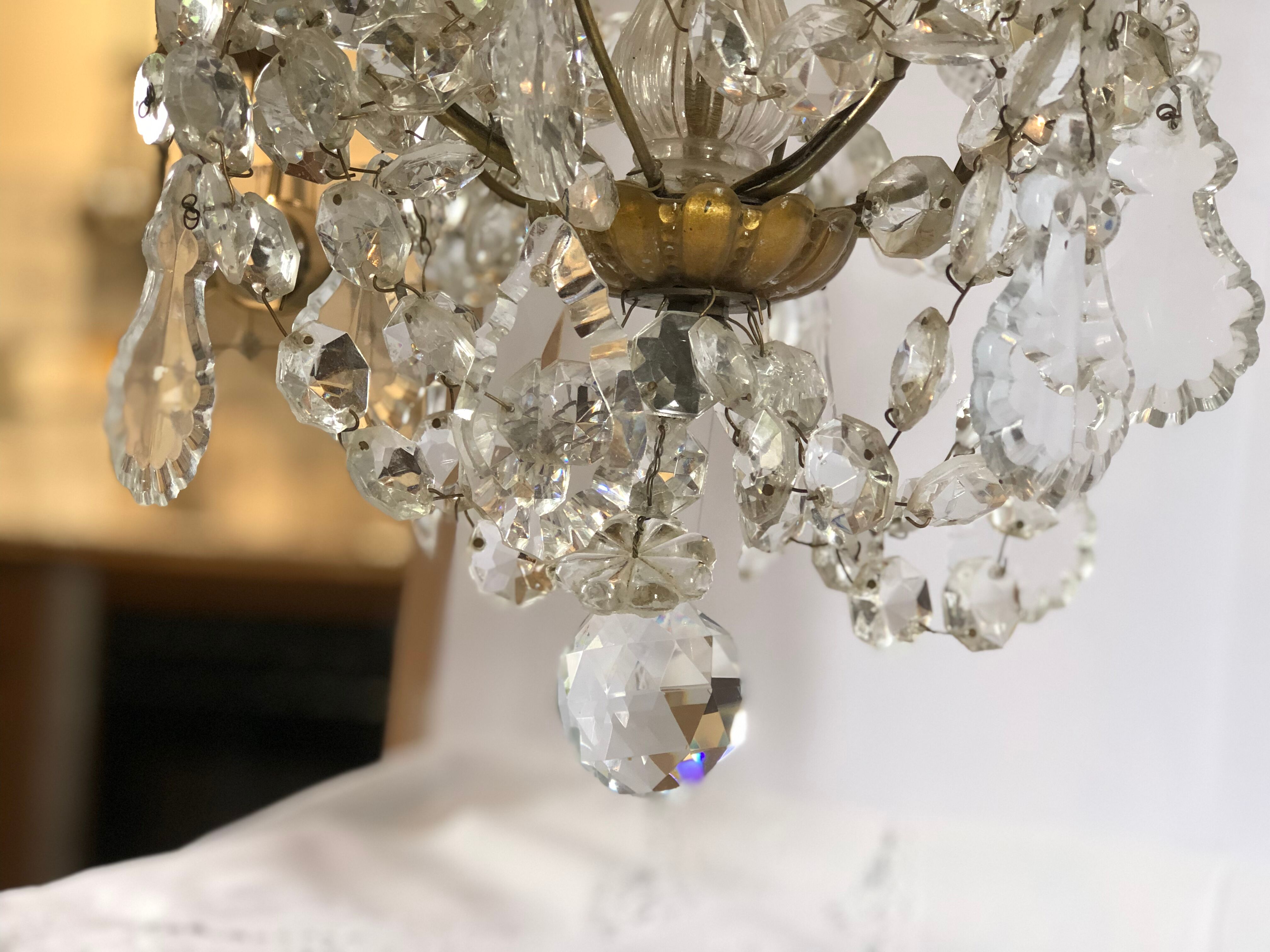 Antique chandelier with tassels