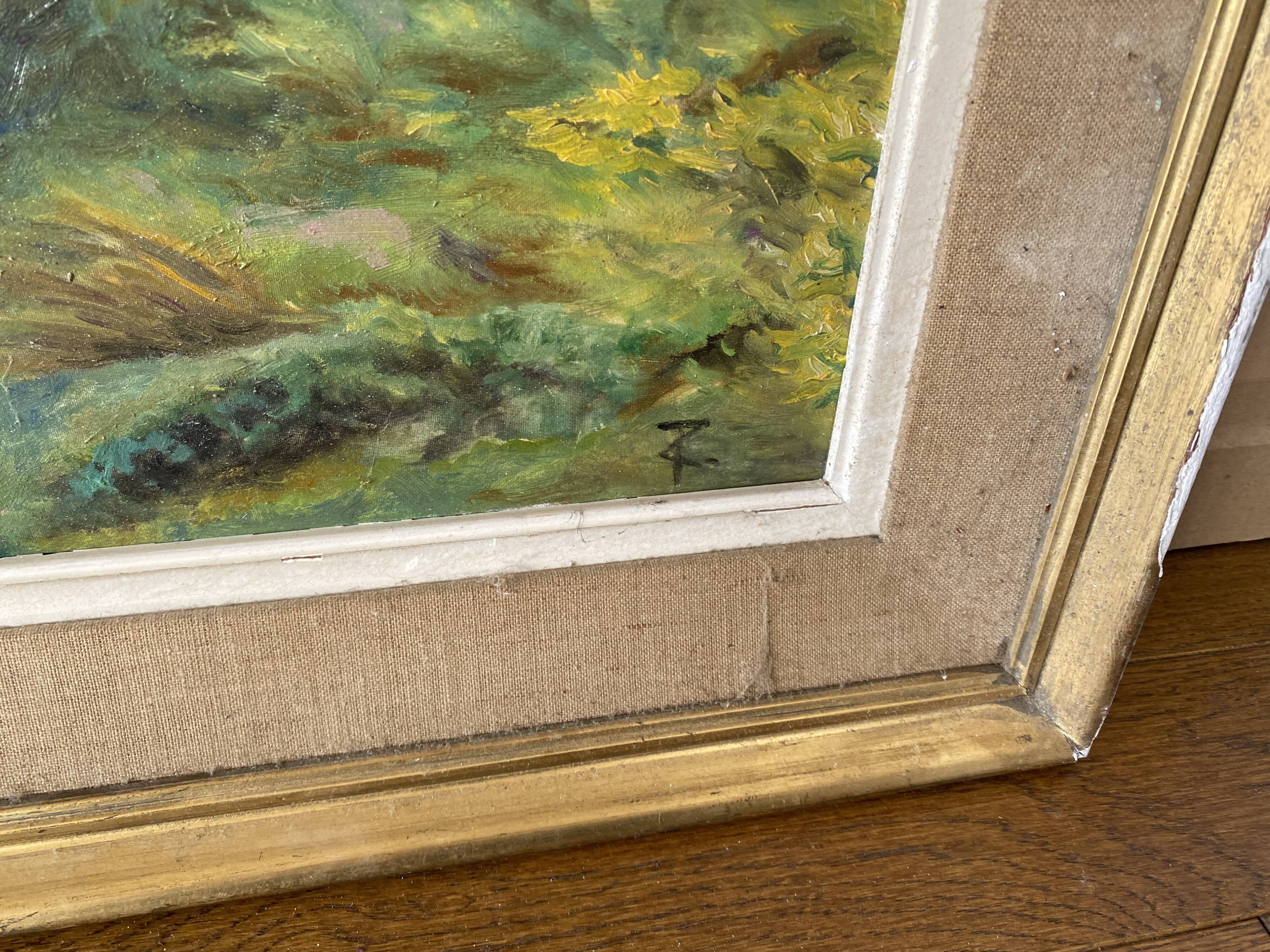 Old landscape painting