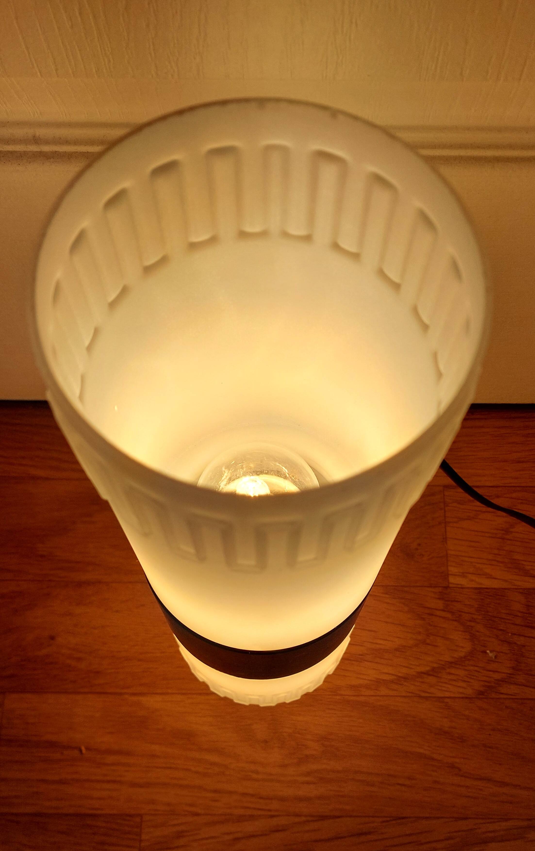 Large vintage cylindrical mid-century wall light.