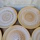 Set of 12 flat plates in stoneware Niderviller model Fauve from the 1960s.