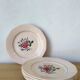 6 Digoin Hand-Painted Flower Plates